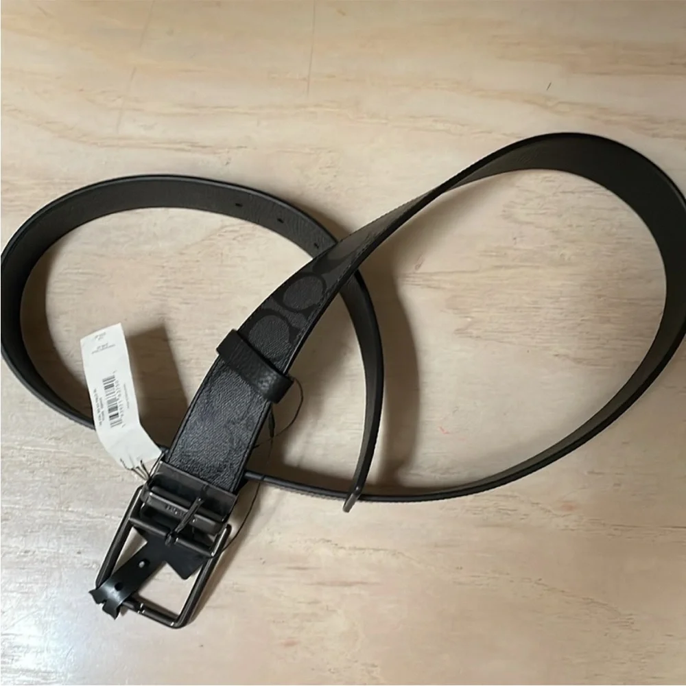 Coach Black Belt with Sleek “C”Design Men's Size 38